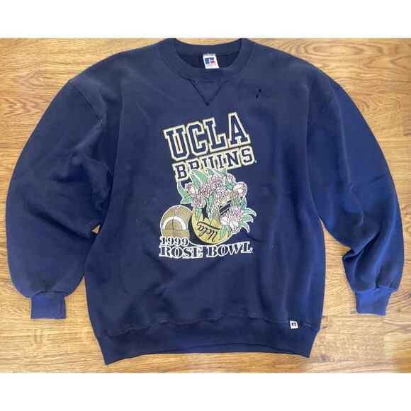 Vtg Russell Athletic UCLA BRUINS 1999 Rose Bowl Crewneck Sweatshirt XL - Picture 1 of 7